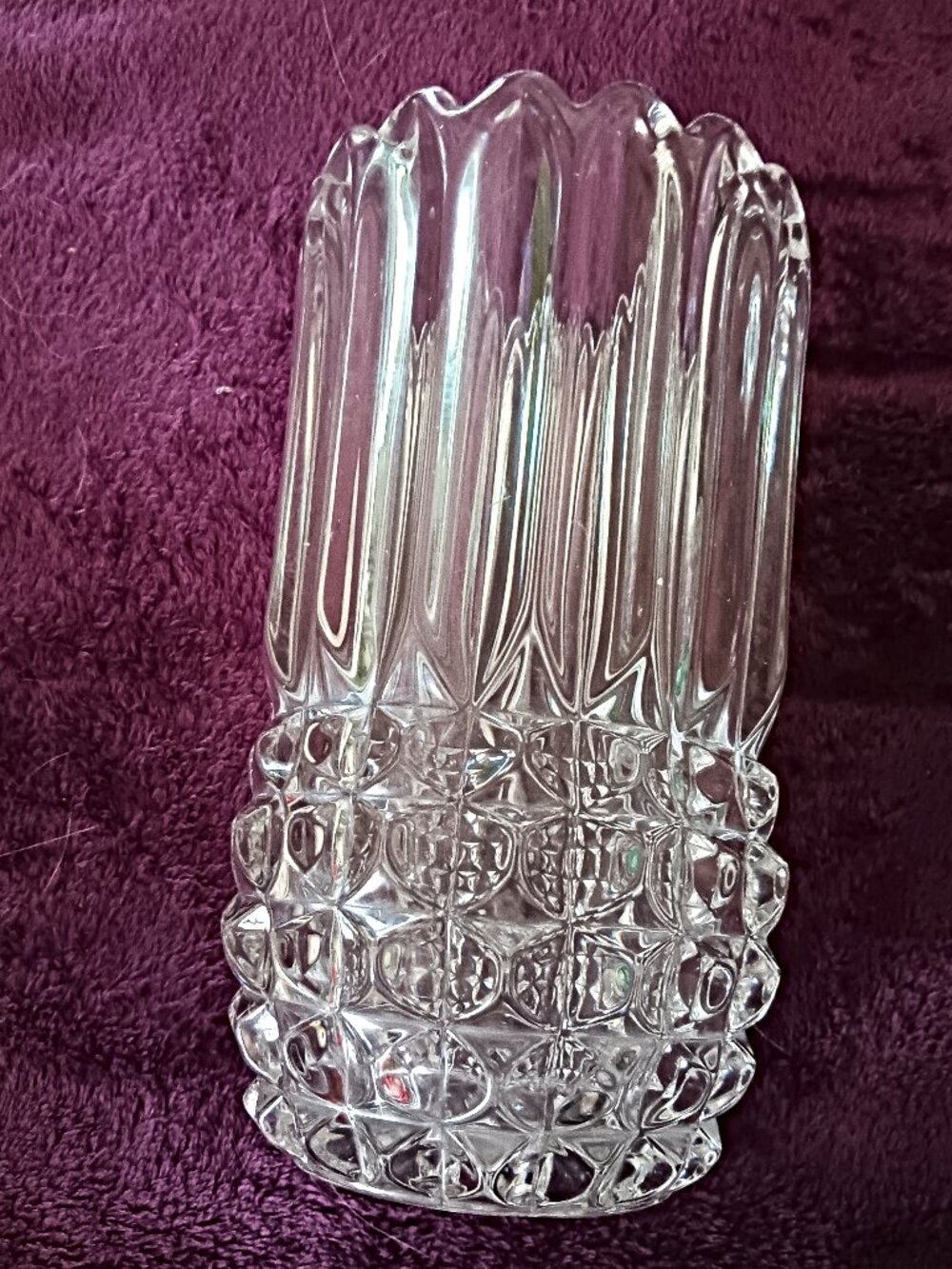 Crystal Beauty! Scalloped Top Vase - 3.83lbs